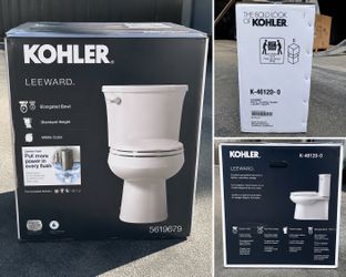 Kohler Leeward Elongated Two-Piece Toilet – White – New in Box