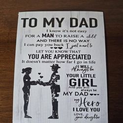 "My Dad, My Hero" 8x10 Handmade Canvas Art – Framed Gift Idea
Perfect For Father's Day 