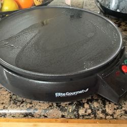 12" Griddle & Crepe Maker, Non-Stick Electric Crepe Pan