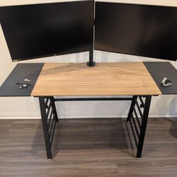 Wood / Black Desk