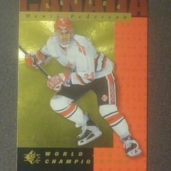 1994-95 Upper Deck SP Denis Pederson Team Canada #144 Rookie RC World Junior Championship Hockey Card Vintage Collectible Sports NHL Pro Trading 