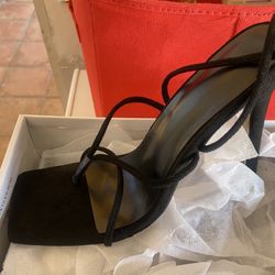 Black Strap Heel 