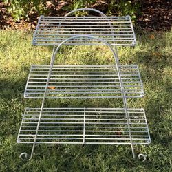 Vintage Plant Stand 3 Tier Wire Shelf