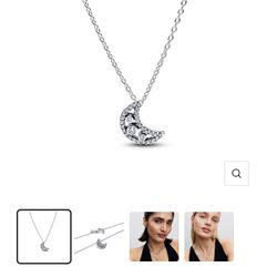 Pandora Set Chain & Earrings MOON SET