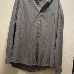 ralph lauren button-down long sleeve shirt 2xl