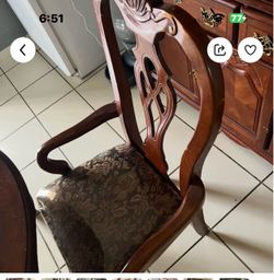Juego de comedor de 6 sillas con vitrina