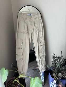 Fashion Nova Cream Cargo Pants