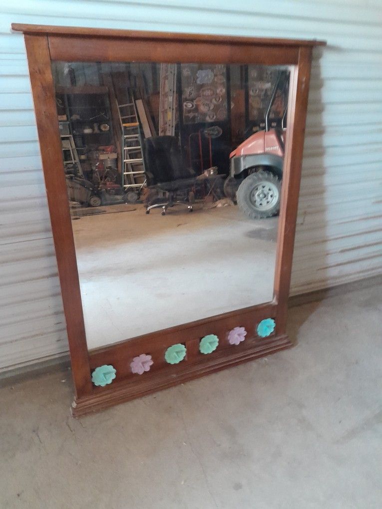 Wood Mirror 45" X 36"