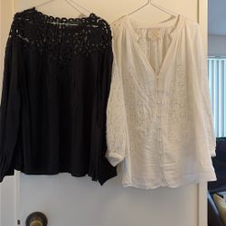 2 Women’s Blouses (Johnny Was) Large (Both for $10)