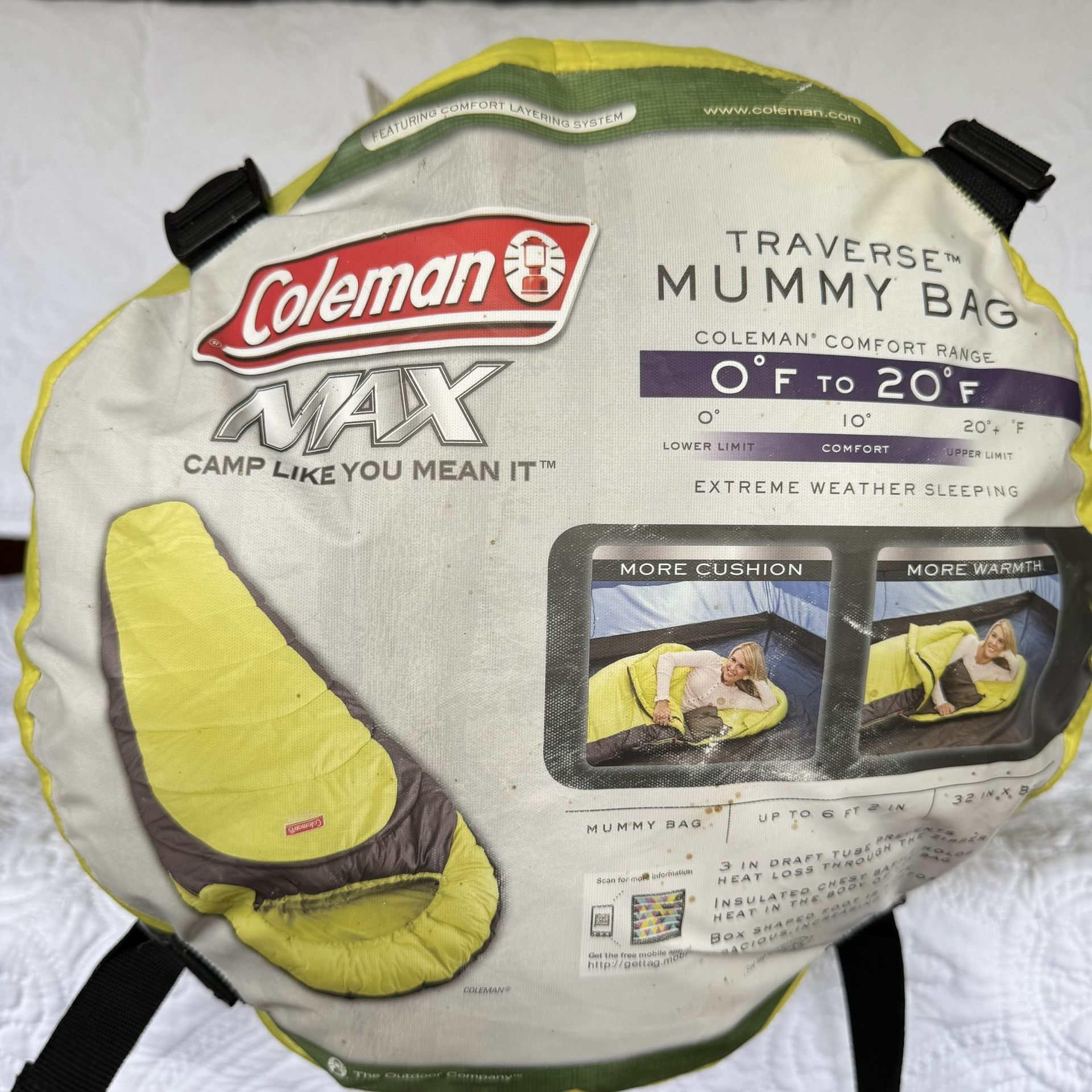 Coleman Max Traverse Mummy Bag 0°F To 20°F. Extreme Weather 