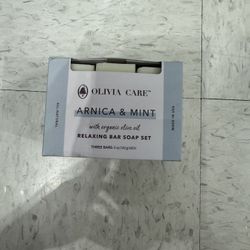 Olivia Care - Arnica & Mint  Relaxing  Bar Soap 1 Pack  3 Bars 5oz  Each 