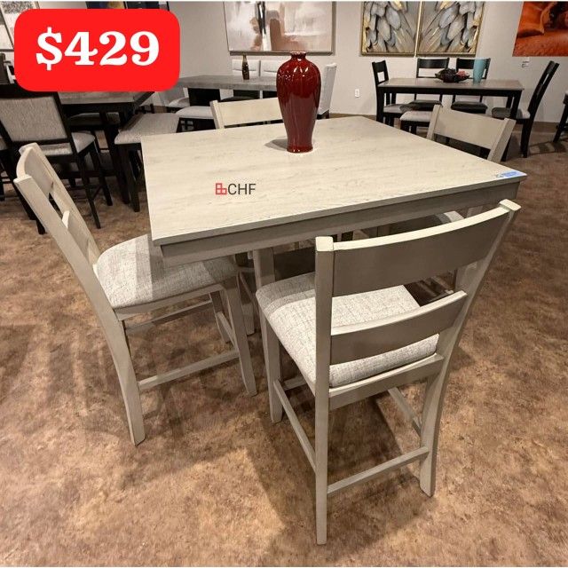 5 Piece Counter Height Dining Table Set  - September Sale ! 