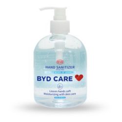 BYD Care Moisturizing Hand Sanitizer, Fragrance-Free, 16.9 Oz Pump Bottle