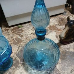 Decanter, Blue Fenton Vintage 