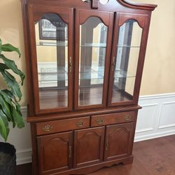 Dining Room Set + Solid Wood Lighted China Cabinet