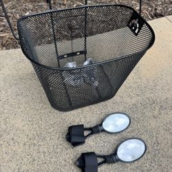 Bike Basket With Side Mirrors 