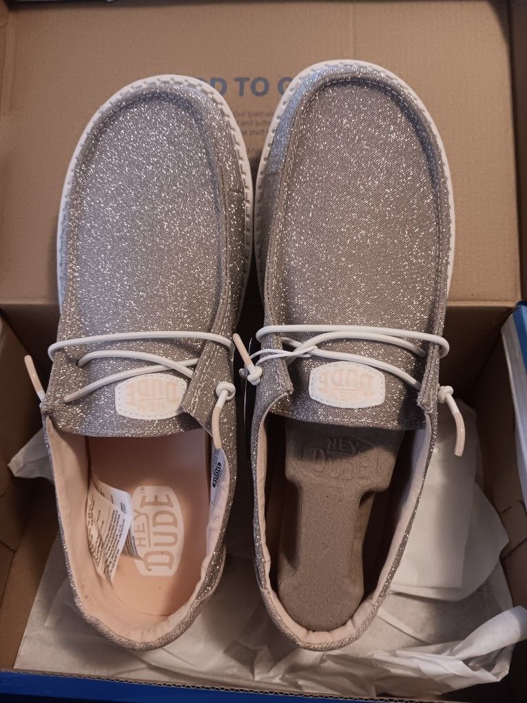 Brand NEW! Sparkly Women's Hey Dude Shoes