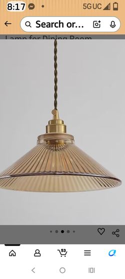 Glass pendant hanging light