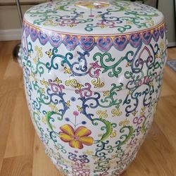 Chinese Porcelain Garden Bench/Stool Rare