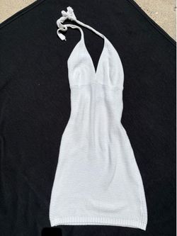 White Knit Summer Dress