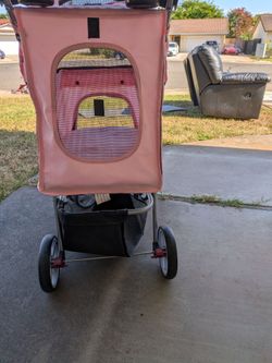 Pink doggy carrier