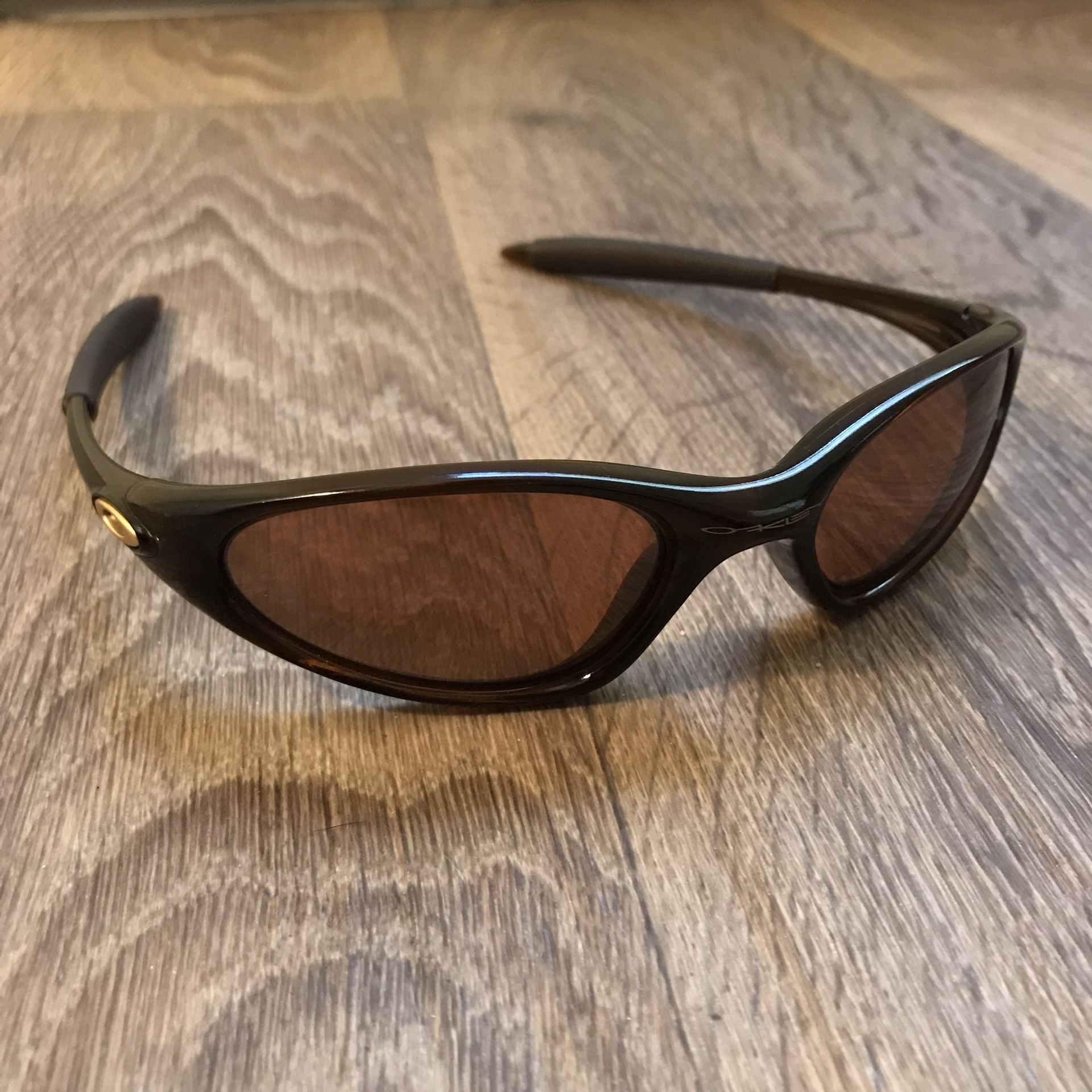 Vintage Oakley Minute 1.0 Sunglasses Rootbeer Gold Iridium - Excellent Condition