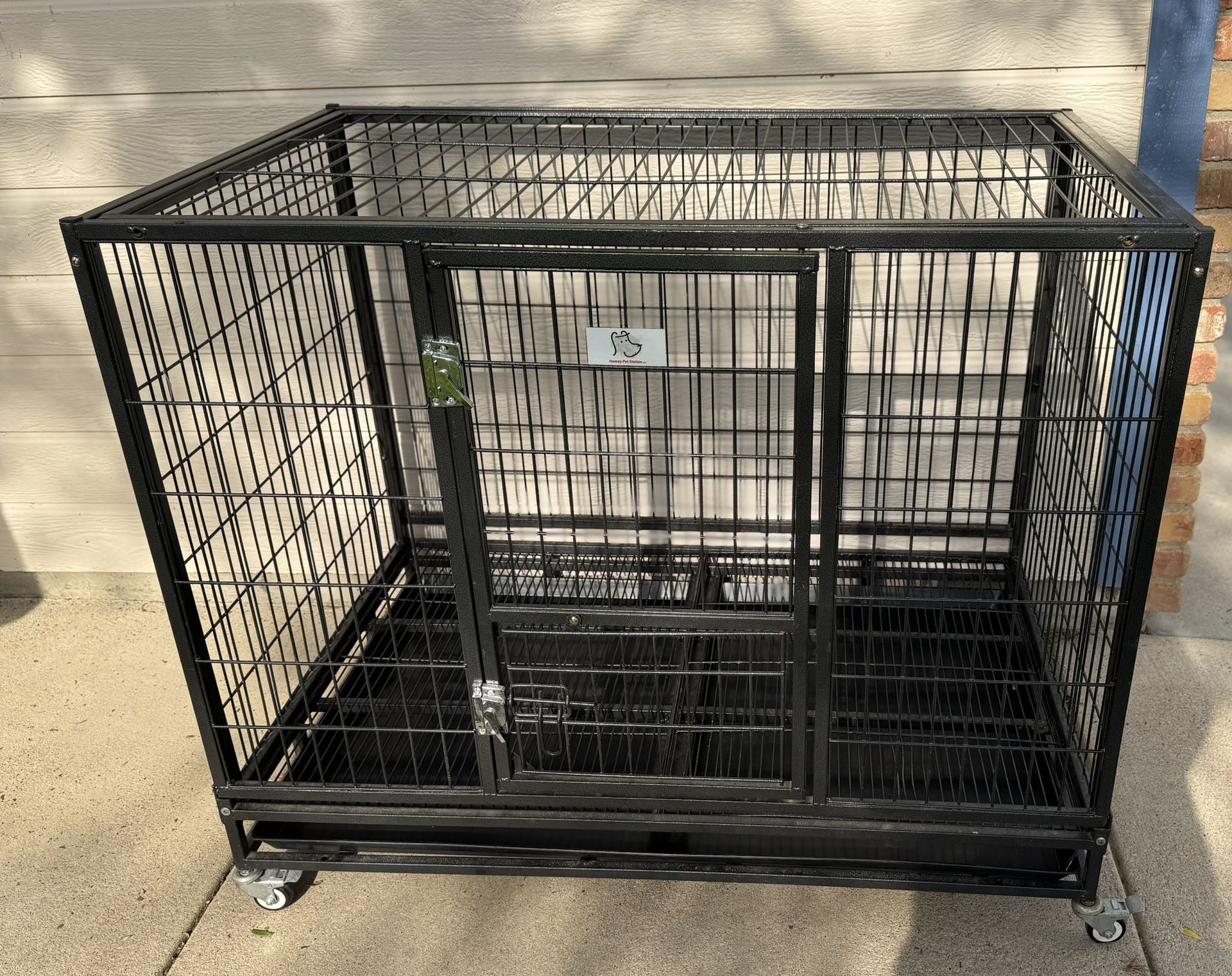 Heavy Duty Homey Pet Station Rolling Dog Kennel