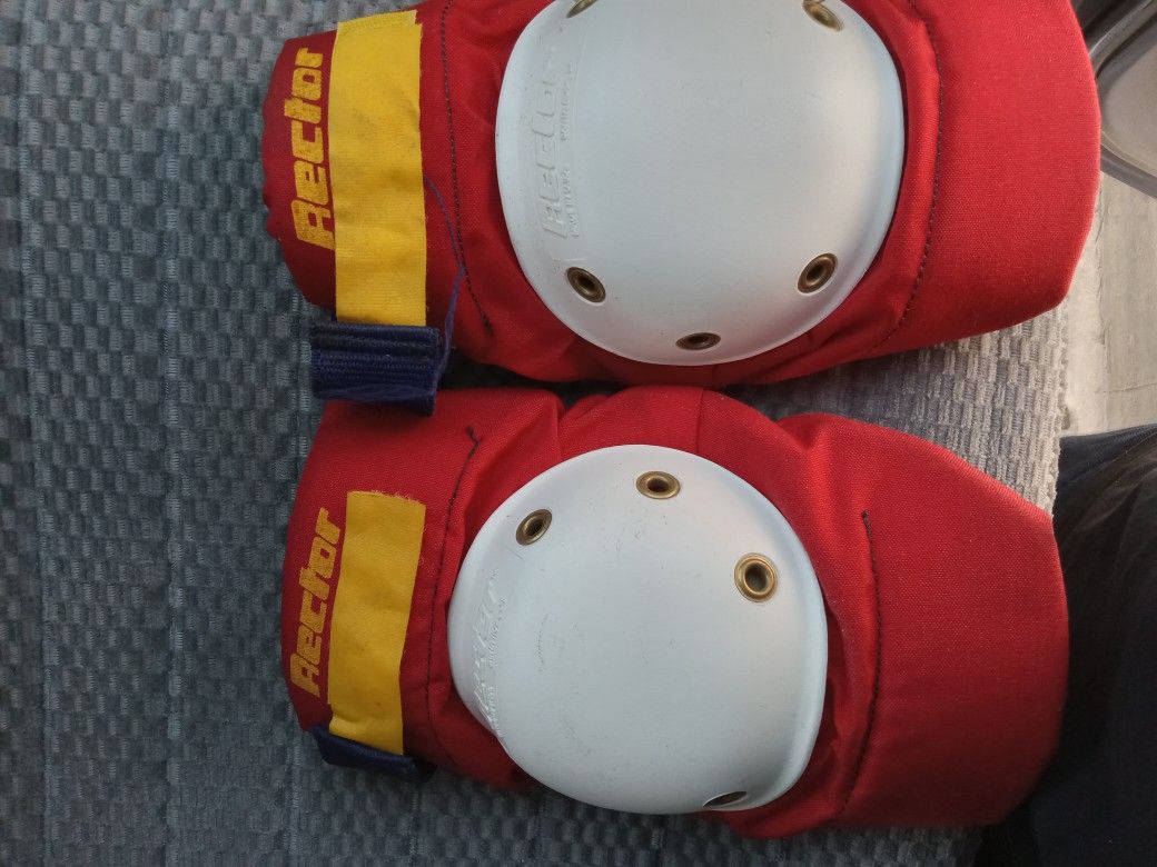 Vintage 1980 Rector Skate Board Knee Pads.