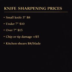 Knife Sharpening