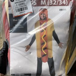 Hot Dog Costume Men Medium