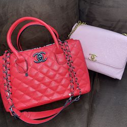 Pink Chanel & Red Chanel Bag 