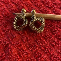 Gold Chain Earrings Clip On 