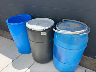 3 55 gallon drums