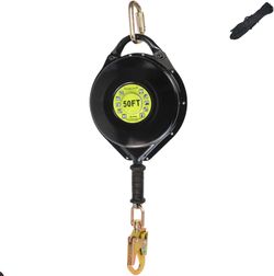 [Internal Shock Absorber] Self Retracting Lifeline Shemior 50FT SRL, Retractable Safety Lanyard