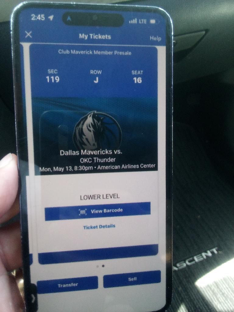 Dallas Maverick Tickets Game 4 $300 Each