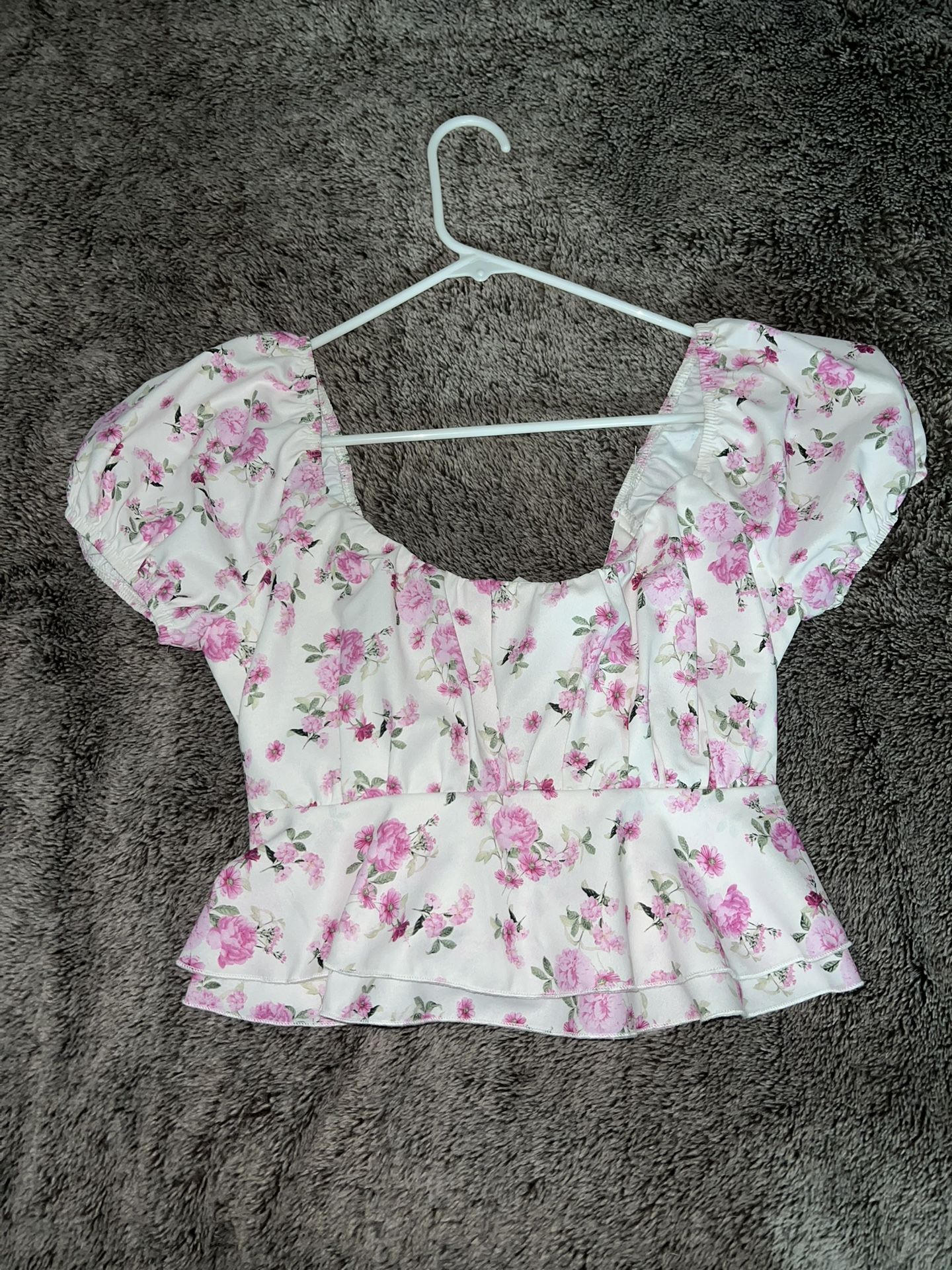Puffy Floral Top