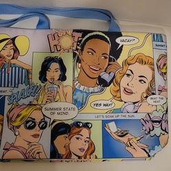 ESTEE LAUDER Tote Comic Theme Beach, Shopper Bag, Large 12x17 NEW