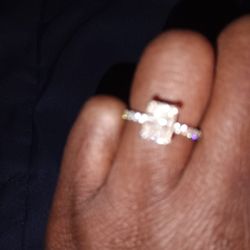 Moissonite Radiant Emerald Cut 2ct Engagement Ring 