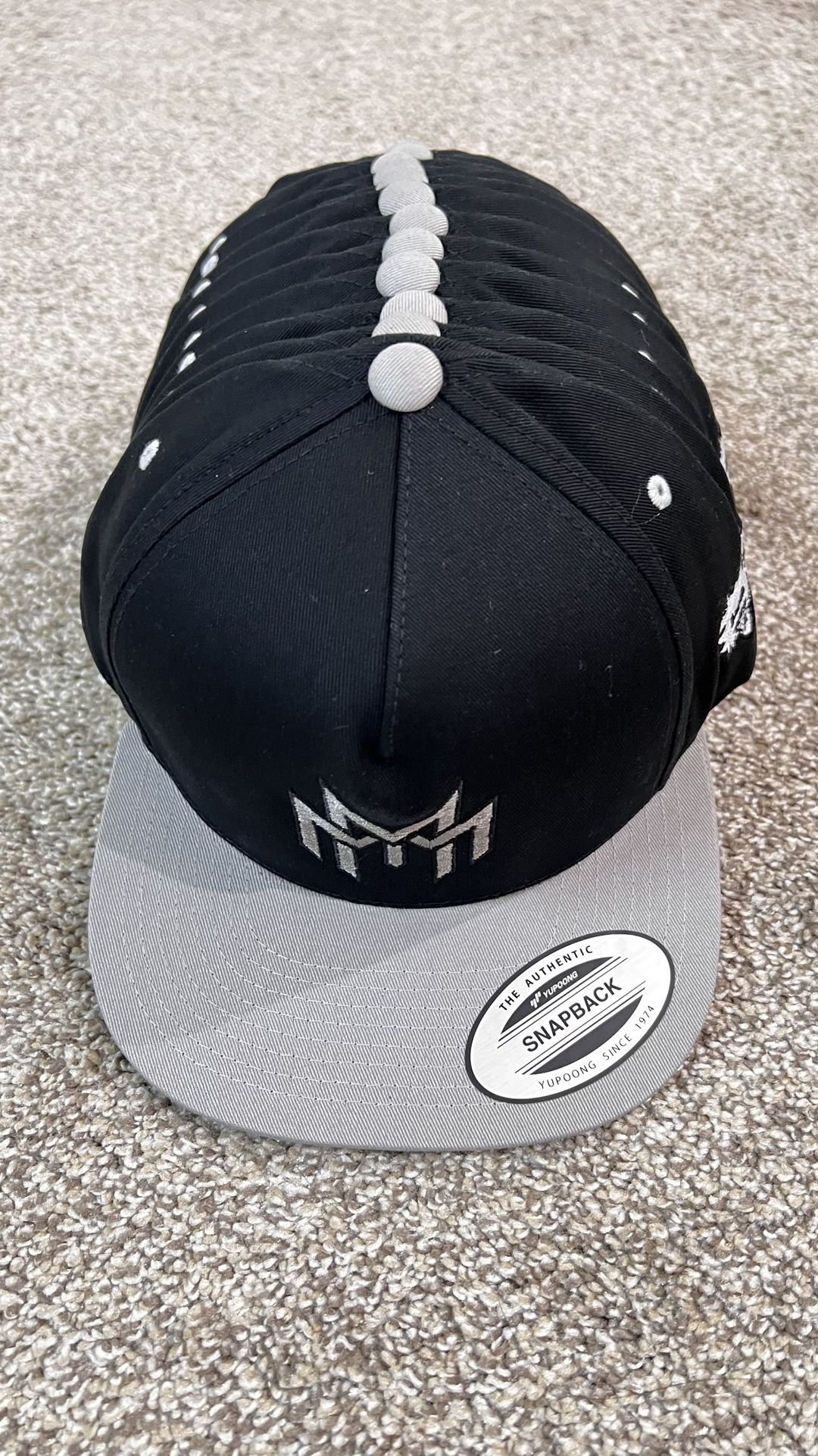 Classic SnapBack Caps Hat Hip Hop Style Adjustable Size Black/Gray