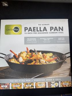 Greenpan PAELLA PAN 15-INCH PRE-SEASONED CARBON STEEL