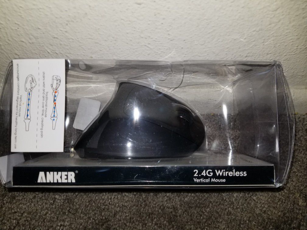 ANKER VERTICAL MOUSE .WIRELESS. BLACK (NEW)