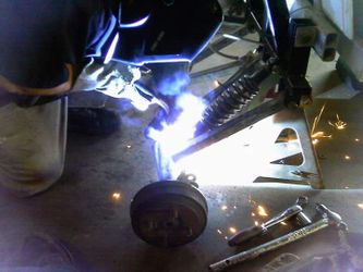 Welder welding