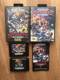 Streets of Rage 1 and 2 for Sega Genesis.