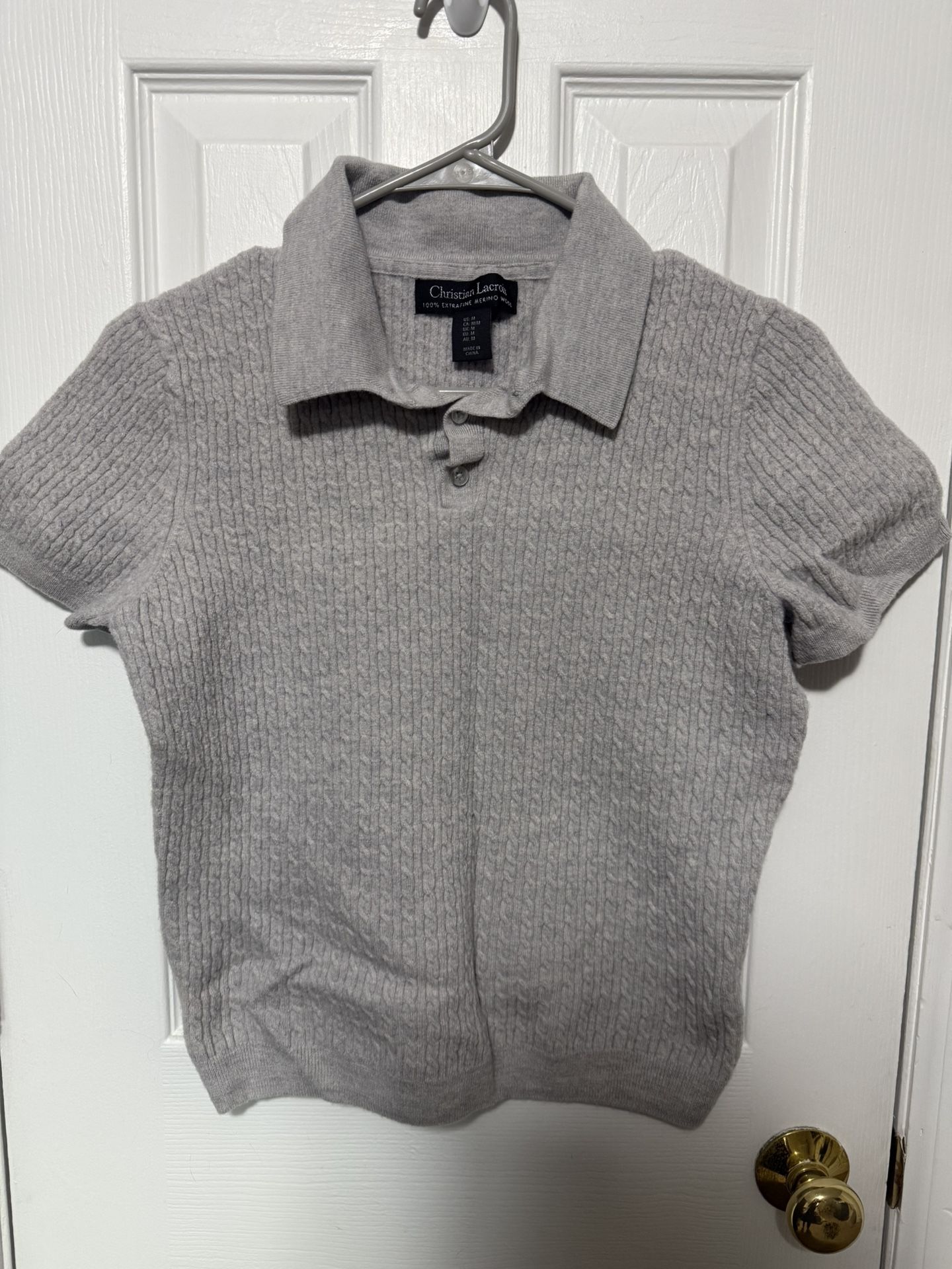 Christian Lacroix Light Gray Merino Wool Knit