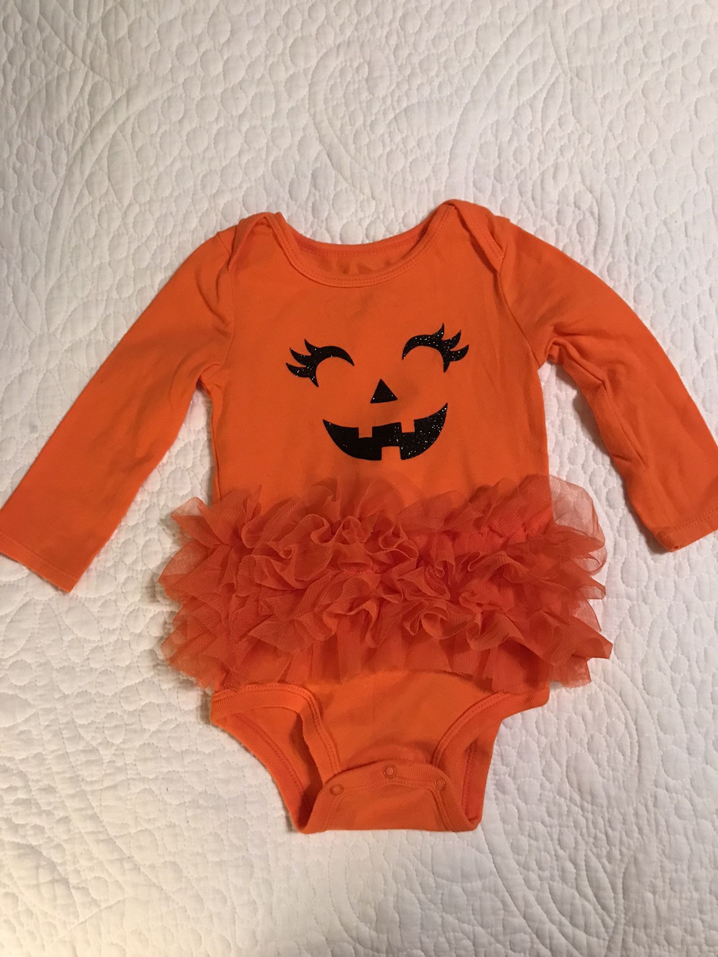 Baby Girl Pumpkin TuTu Onsie 