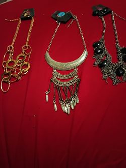 3 sets of necklaces with earrings