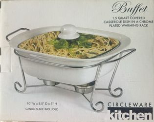 NIB CERAMIC BUFFET DISH 