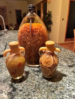 Decorative Glass Infusion Bottles Set of 3