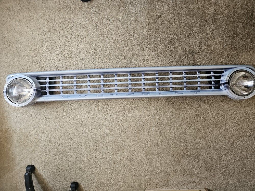 63 Chevrolet C10 grille assembly painted.