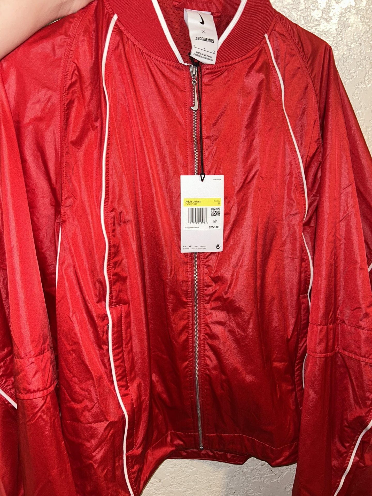 Nike x Jacquemus Red Track Jacket Size Small Unisex